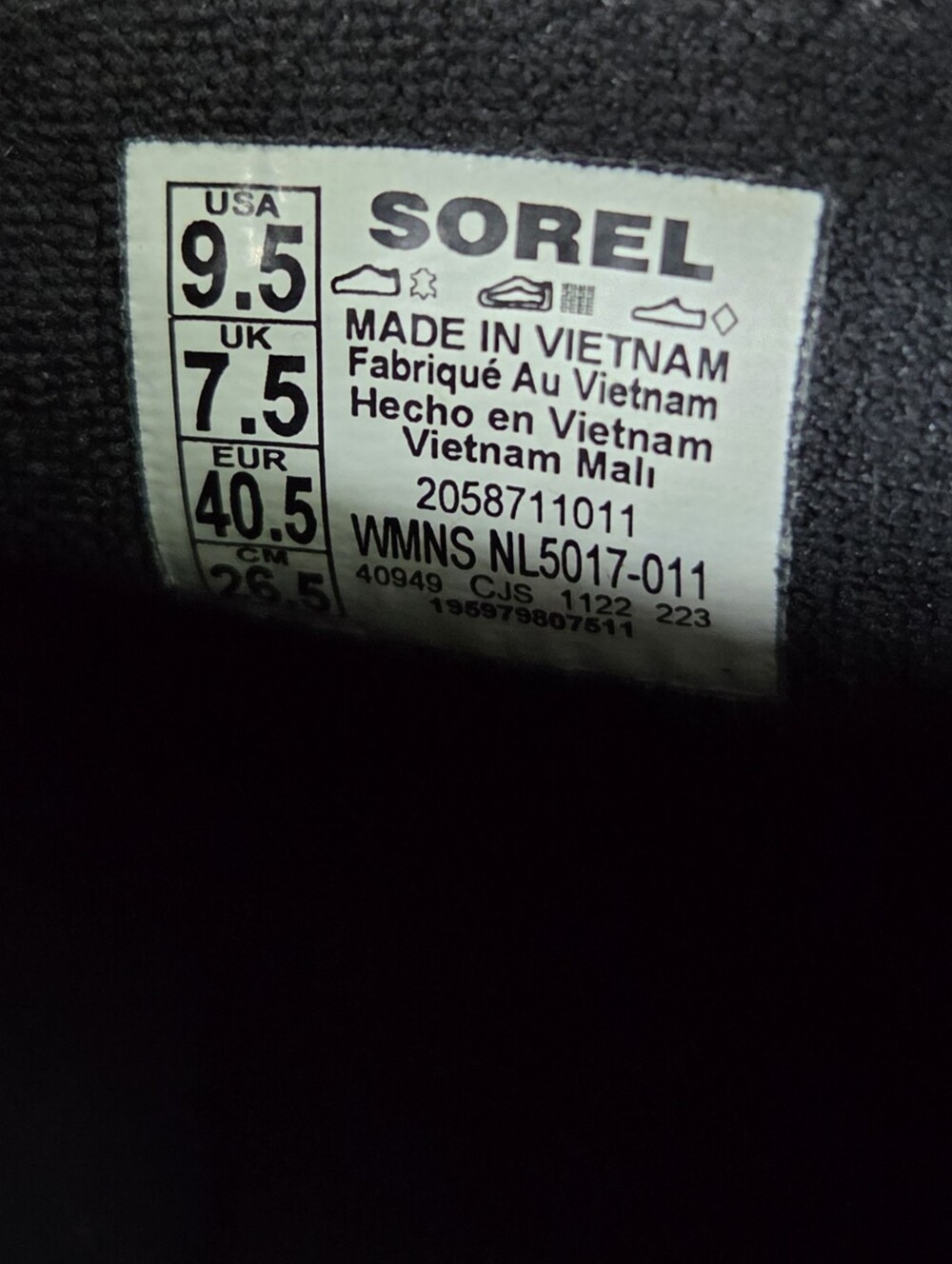 SOREL Caribou X Womens Waterproof Black with Pink Platform Sneakers, size 9.5. - Picture 9 of 10